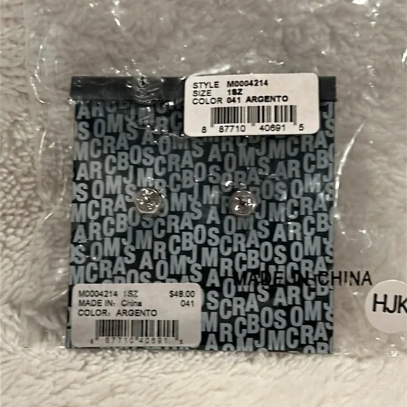 Marc by Marc Jacobs Silvertone Pretzel Twist Stud Earrings - Picture 4 of 4